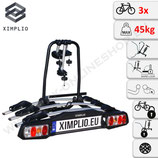 VENTUS 3 von XIMPLIO – Fahrradträger für 3 Räder mit Schnellkupplung und Klappfunktion