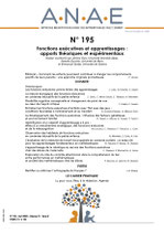 ANAE N° 195 - Fonctions exécutives et apprentissages : apports théoriques et expérimentaux