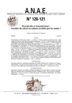 ANAE N° 120/121 - Dyscalculie ou innumérisme : troubles du calcul ou enfants troublés par les maths