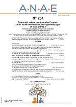 ANAE N° 201 - Comment mieux comprendre l’impact de la santé mentale sur les apprentissages et la scolarité ?