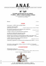 ANAE N°169 - L’échelle de Wechsler pour les enfants - 5e édition - (WISC-V) dans la pratique clinique