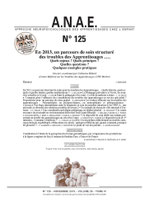 ANAE N° 125 - Troubles des Apprentissages - Parcours de soins structuré