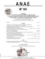 ANAE N°161 - La BMT-i, un outil d'évaluation initiale des apprentissages et des fonctions cognitives de l'enfant roduit