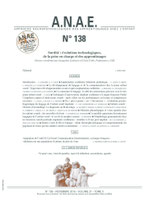ANAE N° 138 - Surdité - Technologies, prises en charge et apprentissages