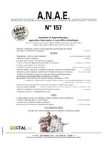 ANAE N° 157 - Attention et Apprentissages : approches innovantes et nouvelles technologies
