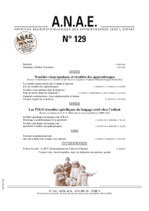 ANAE N° 129 - Troubles neurovisuels/ troubles des apprentissages - TSLO
