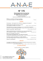 ANAE N°175 - Quels apports de la recherche au diagnostic de la dyslexie ?