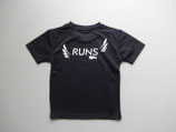 RUNS‐Tシャツ　キッズ　ブラック