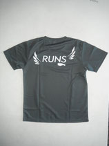 RUNS‐Tシャツ　レディースフィット　ダークグレー