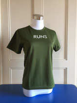 RUNS‐Tシャツ　レディースフィット　オリーブ