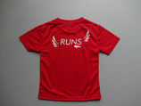 RUNS‐Tシャツ　キッズ　レッド