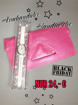 BF Handtsche + Armbanduhr, pink, Hello Kitty
