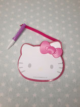 % Klemmbrett mit Notizblock & Kugelschreiber, Clipboard, Hello Kitty