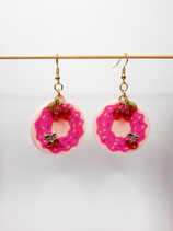 % Ohrringe, Ohrhänger, Modeschmuck, Kawaii, doughnut kirsche