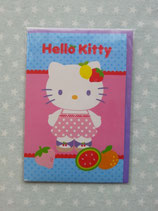 Klappkarte, Glückwunschkarte, Einladungskarte, Hello Kitty, blau 2