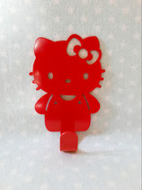 Wandhaken, Garderobenhaken, Kleiderhaken, Badezimmerhaken, Haken, Hello Kitty, rot