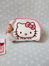 Kosmetiktasche, Beuty Bag, Kulturbeutel, kleine Tasche, Clutch, Hello Kitty, bear weiß