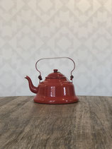 Emaille rode ketel, 14,5 cm hoog