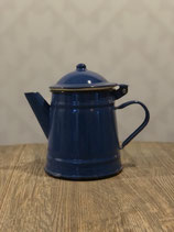 Emaille blauwe kan, 14 cm hoog