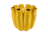 Luna yellow tube vase