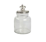 Glasdose mit Liliendeckel Alu