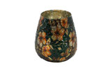 Votiv Glas mit Blumendesign