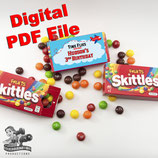 Skittles Box Wrapper; Digital PDF File