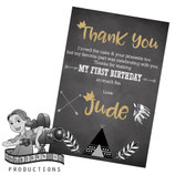 Wild One; Monochrome: Thank You Cards