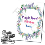 Milestone Cards: Purple Florals