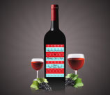 Christmas Pattern; Wine Label