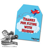 Airplane; Red & Blue Gift Tags