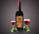 Christmas Stripes; Wine Label