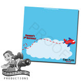 Food Tent Cards  - Airplane; Red & Blue; DIGITAL PDF FILE