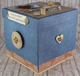 Explosionsbox "Nähatelier, jeansblau"