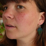 Boucles d'oreille fougère printanière
