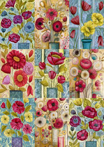 Journalkärtchen Bunte Blumen