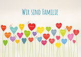 Postkarte "Wir sind Familie"
