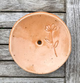 Seifen Schale rund orange -Blume-