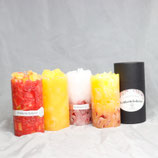 Bunte Frühstückskerzen mit Geschenk