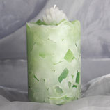 Kaktus Frühstückskerze grün-weiß