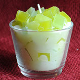 "Icy Green" Würfel im Glas