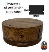 Root round wooden brown    120x50mm base