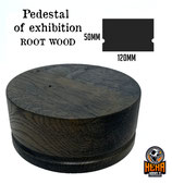 Root round wooden blue    120x50mm base