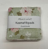 Kosmetikpads hellgrün-beige 3 Stk