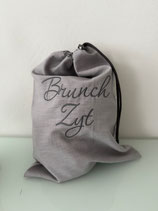 Brotsack BrunchZyt grau-anthrazit mit kleinen Sternen