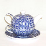 Tea for one 'blau-weiß'