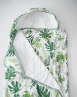 BIG KID HOODED TOWEL - TROPICAL LEAF