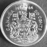 カナダ銀貨　西暦1964年