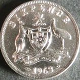 オーストラリア銀貨　西暦1963年