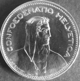 スイス銀貨　西暦1965年